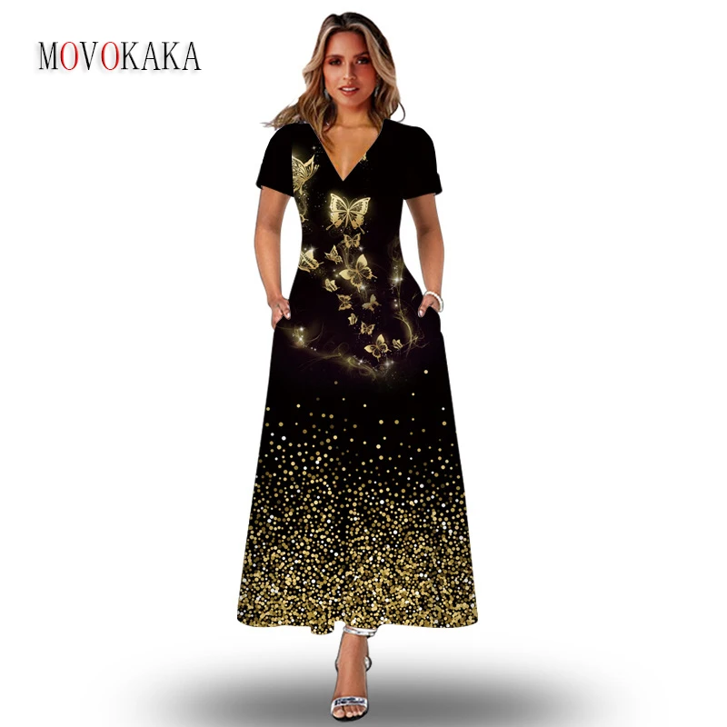 MOVOKAKA Woman Spring Summer Elegant Long Dress Casual Beach Holiday Short Sleeve Vestidos Butterfly Print Loose Vintage Dresses 
MOVOKAKA Woman Spring Summer Elegant Long Dress Casual Beach Holiday Short Sleeve Vestidos Butterfly Print Loose Vintage Dresses