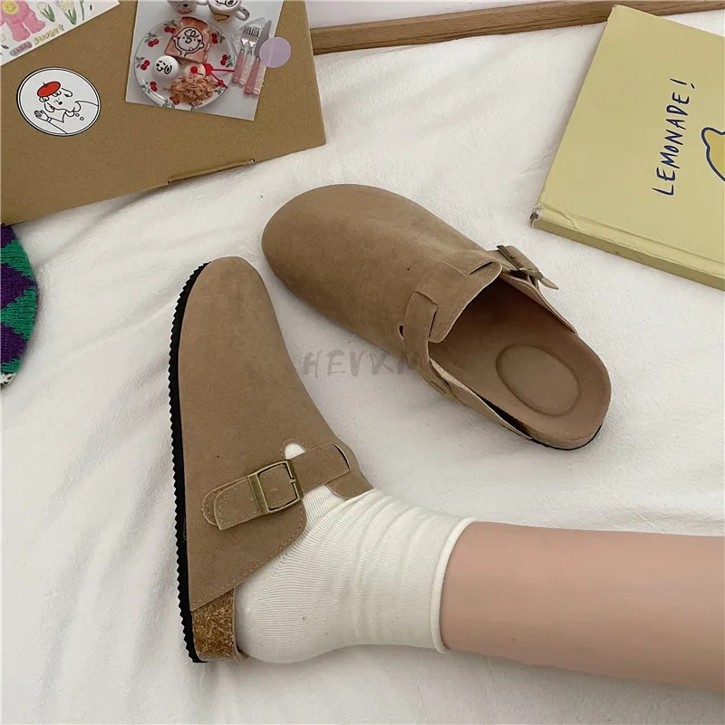 2023 Spring Women's Closed Toe Slippers Cow Suede Leather Clogs Sandals For Women Retro Fashion Garden Mule Clog Slides 35-43
2023 Spring Women's Closed Toe Slippers Cow Suede Leather Clogs Sandals For Women Retro Fashion Garden Mule Clog Slides 35-43