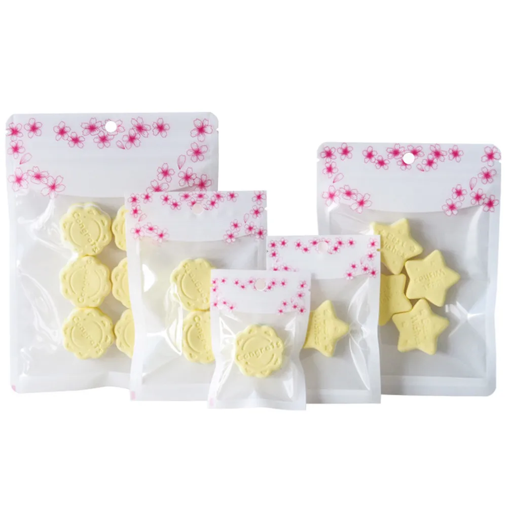 100Pcs Cherry Blossom Transparent Plastic Zip Lock Bag Daily Necessities School Supplies Cosmetics Decorations Food Hang Hole
100Pcs Cherry Blossom Transparent Plastic Zip Lock Bag Daily Necessities School Supplies Cosmetics Decorations Food Hang Hole