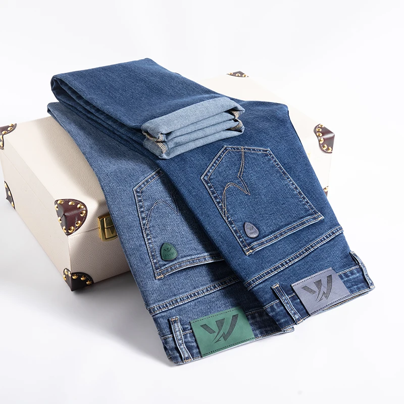 Midweight Fit Straight Cotton Stretch Classic Badge Pocket Trousers Men's Autumn Brand New Denim Jeans Vintage Clothing
Midweight Fit Straight Cotton Stretch Classic Badge Pocket Trousers Men's Autumn Brand New Denim Jeans Vintage Clothing
