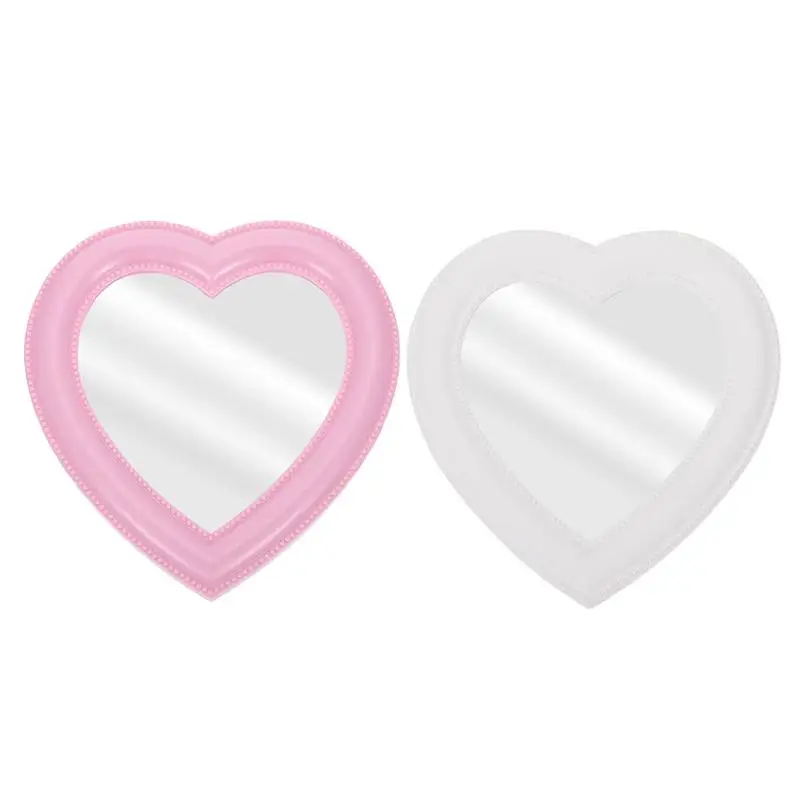 2 шт., зеркало в форме сердца, настенное настольное зеркало, женское зеркало для макияжа
2 шт., зеркало в форме сердца, настенное настольное зеркало, женское зеркало для макияжа