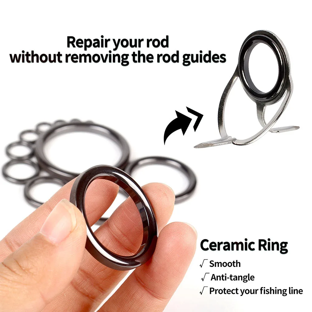 40Pcs 40Pcs Fishing Rod Rep40Pcs Fishing Rod Repair Kit Ring Wear Resistant Ceramic Guide Ringacement Kit Fishing Rod Guides Rin
40Pcs 40Pcs Fishing Rod Rep40Pcs Fishing Rod Repair Kit Ring Wear Resistant Ceramic Guide Ringacement Kit Fishing Rod Guides Rin