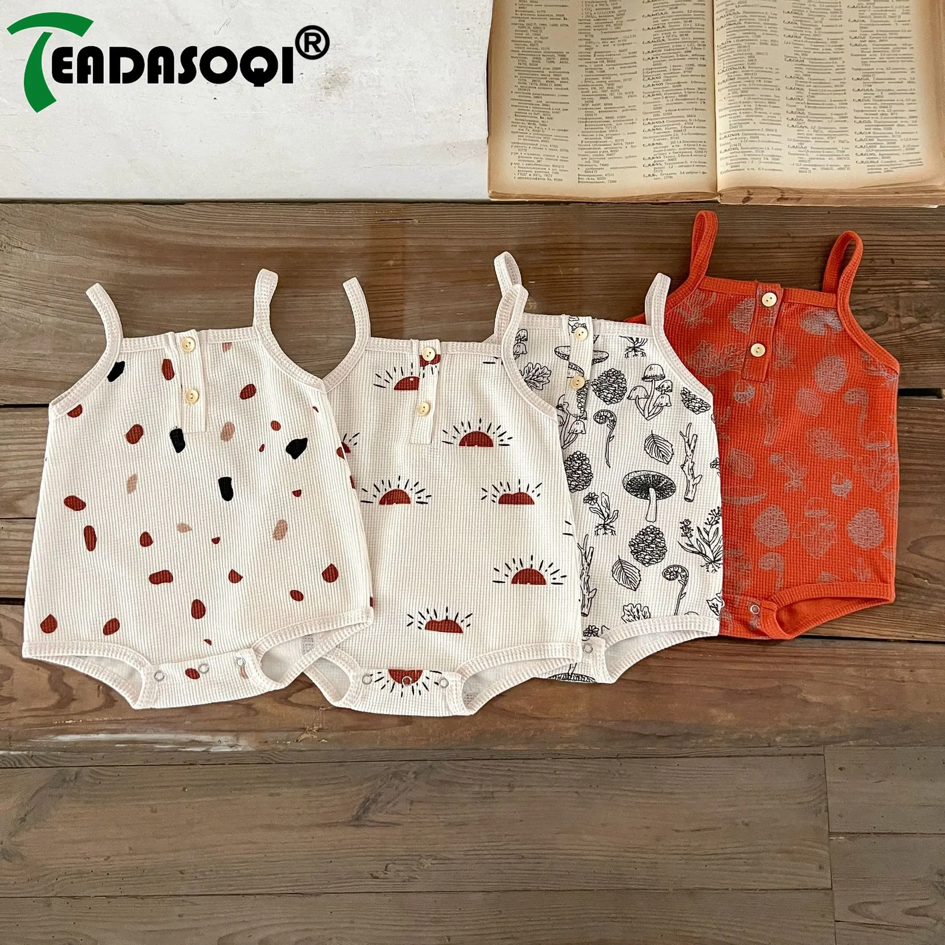 Summer New In One-pieces Bodysuits 유아복 Newborn Baby Girls Boys Sling Print Cotton Outdoor Clothing Infant Kids Overalls Outwear
Summer New In One-pieces Bodysuits 유아복 Newborn Baby Girls Boys Sling Print Cotton Outdoor Clothing Infant Kids Overalls Outwear