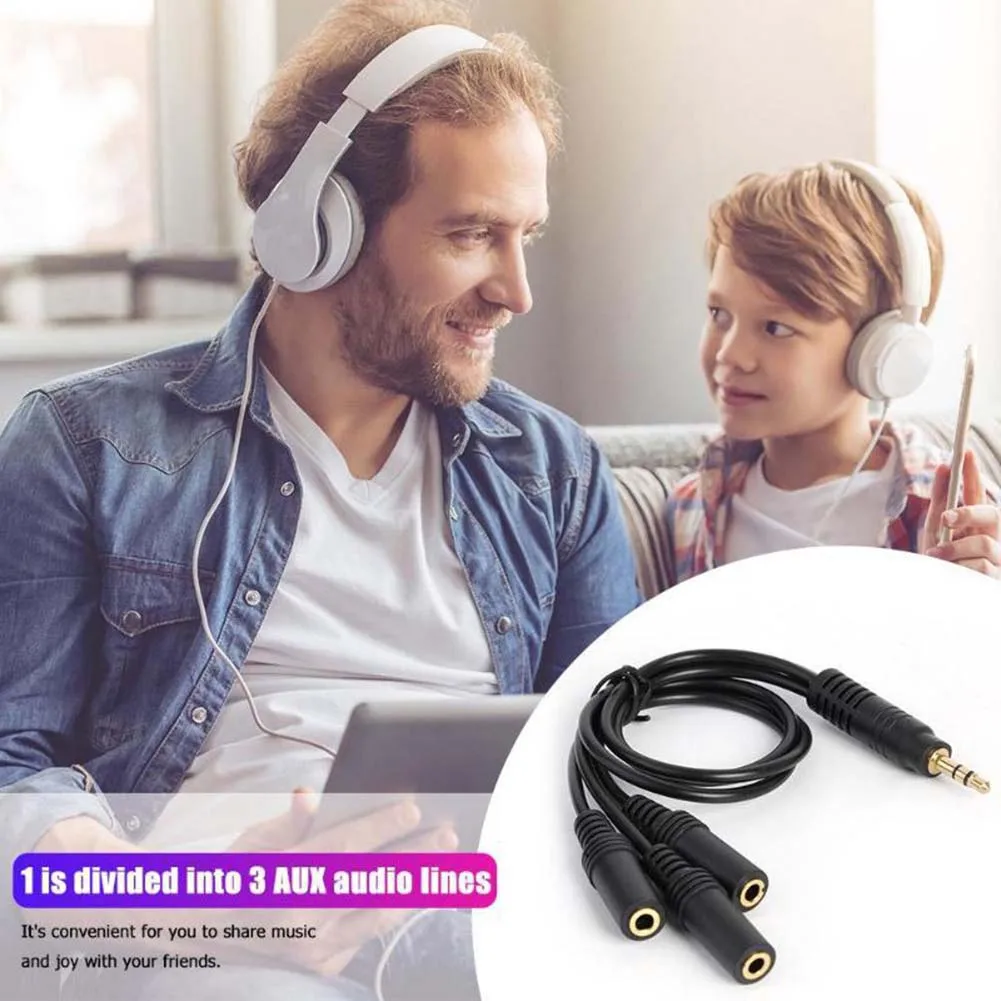 3 WAY AUX SPLITTER CABLE For PC/iMAC/MP3 SPEAKERS 3.5 Male To 3x Female For Any Audio Or Video Device With A 3.5mm Jack
3 WAY AUX SPLITTER CABLE For PC/iMAC/MP3 SPEAKERS 3.5 Male To 3x Female For Any Audio Or Video Device With A 3.5mm Jack