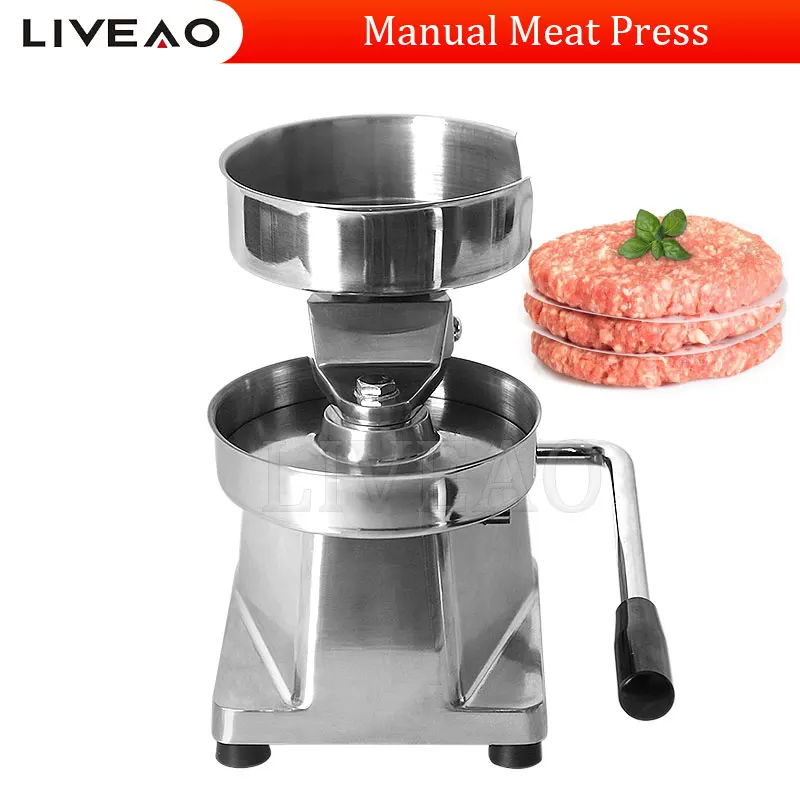 Burger Patty 100-150mm Manual Hamburger Press Maker Burger Forming Machine Round Meat Shape Processor Kitchen Beef Pie Tool
Burger Patty 100-150mm Manual Hamburger Press Maker Burger Forming Machine Round Meat Shape Processor Kitchen Beef Pie Tool