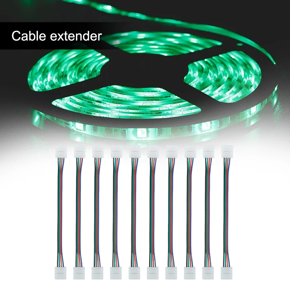 10pcs/set For Indoor Use Connector Lighting Parts 4 Pin Balck/white Cable Extension Fast RGB Strip LED Connector
10pcs/set For Indoor Use Connector Lighting Parts 4 Pin Balck/white Cable Extension Fast RGB Strip LED Connector