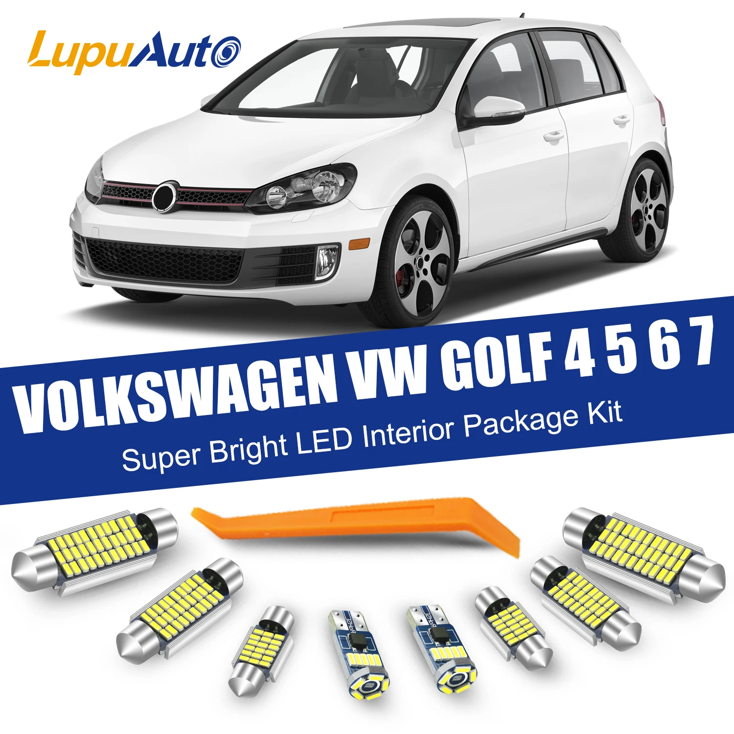 LupuAuto белая фотолампа для Volkswagen VW GOLF 7 6 5 4 3 супер яркая 6000K светодиодная внутренняя лампа инструмент для установки
LupuAuto белая фотолампа для Volkswagen VW GOLF 7 6 5 4 3 супер яркая 6000K светодиодная внутренняя лампа инструмент для установки