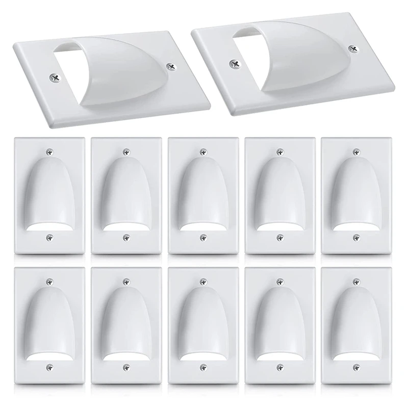 12 Pieces Single Gang Bundled Cable Wall Plate For Cabling Cable Dust-Proof Plate Convex Audio Video Cable Plate
12 Pieces Single Gang Bundled Cable Wall Plate For Cabling Cable Dust-Proof Plate Convex Audio Video Cable Plate