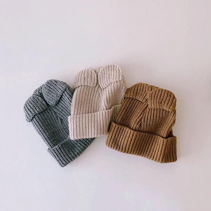 Милая детская шапка с ушками, Корейская однотонная женская шапка для младенцев, шапочка для малыша
Милая детская шапка с ушками, Корейская однотонная женская шапка для младенцев, шапочка для малыша