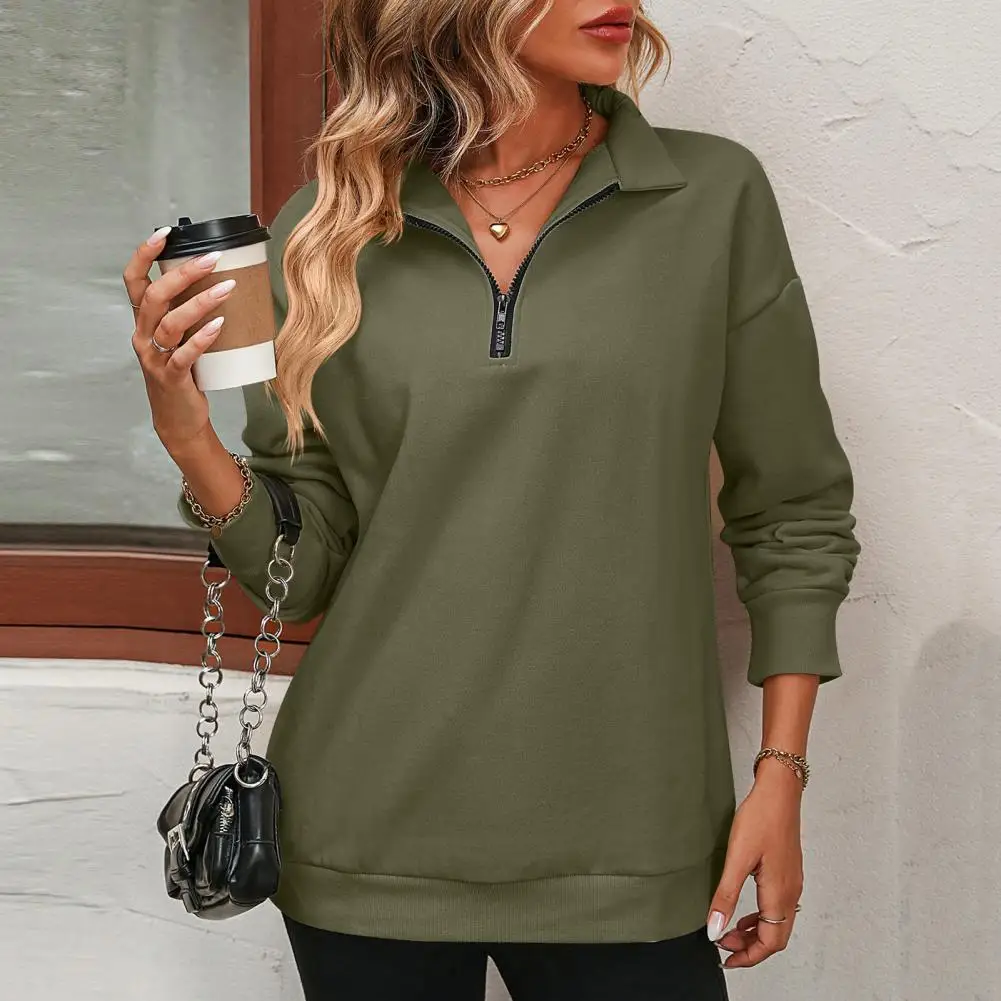 Women Thick Sweatshirt Teen Girls Pullover Tops Teen Girls' Loose Fit Solid Color Sweatshirt with Zipper Placket for Women
Women Thick Sweatshirt Teen Girls Pullover Tops Teen Girls' Loose Fit Solid Color Sweatshirt with Zipper Placket for Women