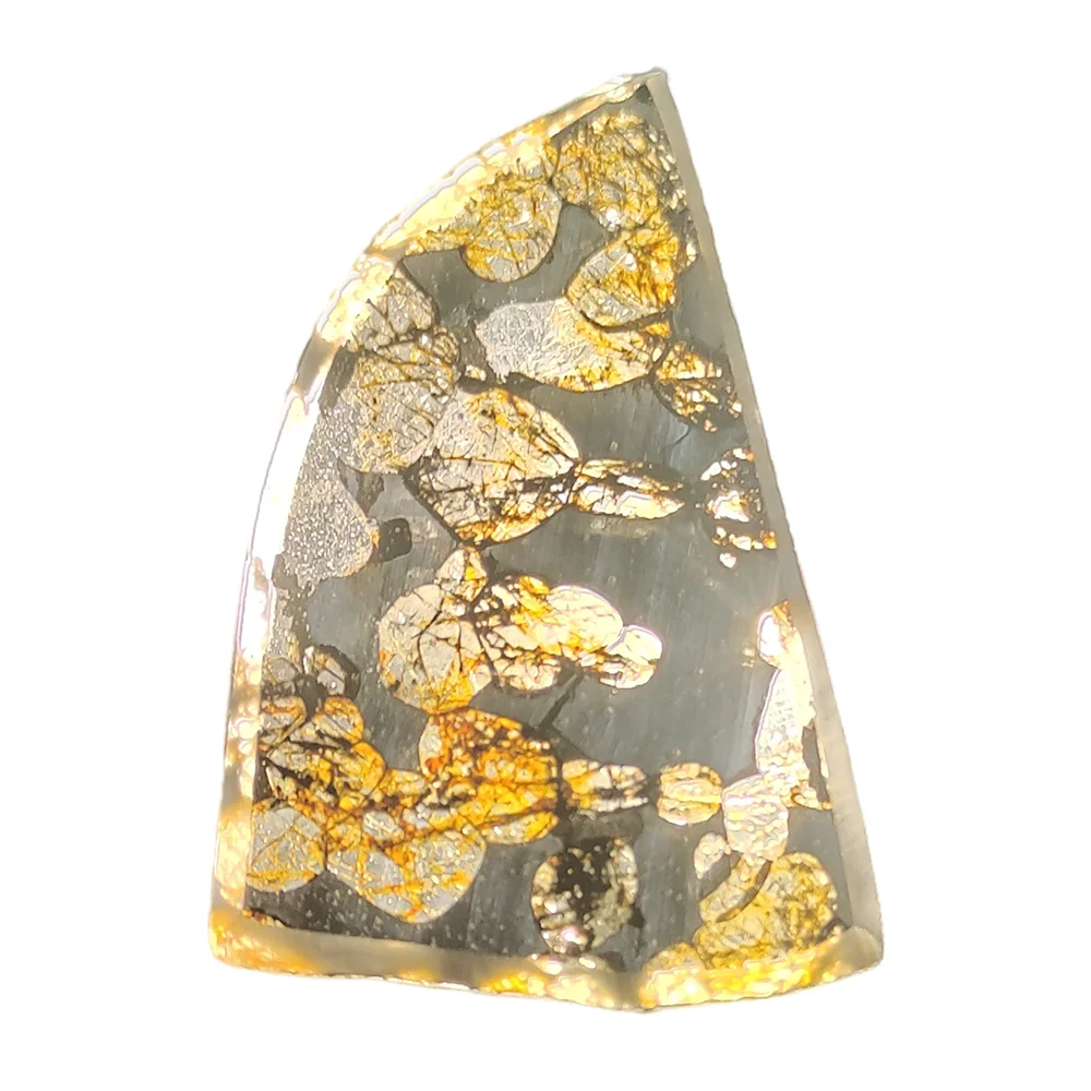 8.1g Seymchan Pallasite Natural Meteorite Material Sliced Olive Meteorite Slices Specimen Collection - TA316
8.1g Seymchan Pallasite Natural Meteorite Material Sliced Olive Meteorite Slices Specimen Collection - TA316