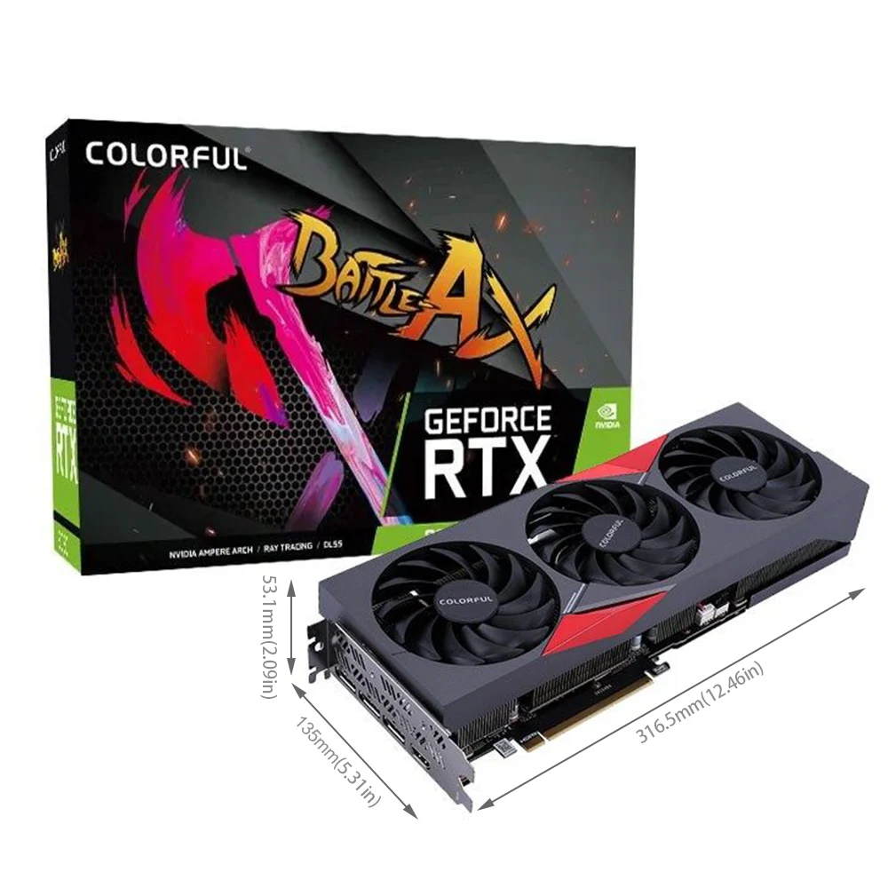 Красочная видеокарта GeForce RTX 3050 8G 2560 CUDA GDDR6 128 бит 3 * DP + 1 * HDMI-совместимая игровая видеокарта 550 Вт
Красочная видеокарта GeForce RTX 3050 8G 2560 CUDA GDDR6 128 бит 3 * DP + 1 * HDMI-совместимая игровая видеокарта 550 Вт