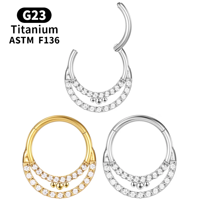 G23 Tianium 2022 Nasal septum ring clicker Zircon Daith Helix piercing cartilage clicker Sexy spiral Lobe Labret Body Jewelry
G23 Tianium 2022 Nasal septum ring clicker Zircon Daith Helix piercing cartilage clicker Sexy spiral Lobe Labret Body Jewelry
