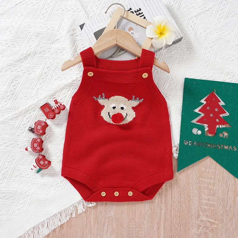 Baby Reindeer Bodysuits Clothes Winter Red Sleeveless Knit Newborn Boys Girls Christmas Onesie Jumpsuits One Piece Infant Outfit
Baby Reindeer Bodysuits Clothes Winter Red Sleeveless Knit Newborn Boys Girls Christmas Onesie Jumpsuits One Piece Infant Outfit
