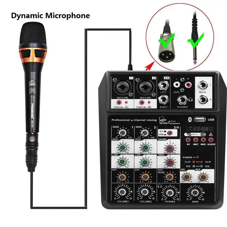 Bluetooth-compatible Wireless 4-channel Audio Mixer Portable Sound Mixing Console USB Interface 110-240V
Bluetooth-compatible Wireless 4-channel Audio Mixer Portable Sound Mixing Console USB Interface 110-240V