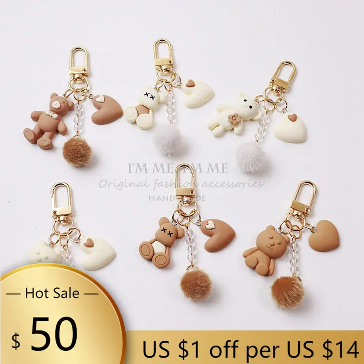 Cute Bear Love Hairball Keyring Resin Cartoon Boy Girl Friend Gift Car Key Airpods Case Accessories Milk Tea Tie
Cute Bear Love Hairball Keyring Resin Cartoon Boy Girl Friend Gift Car Key Airpods Case Accessories Milk Tea Tie
