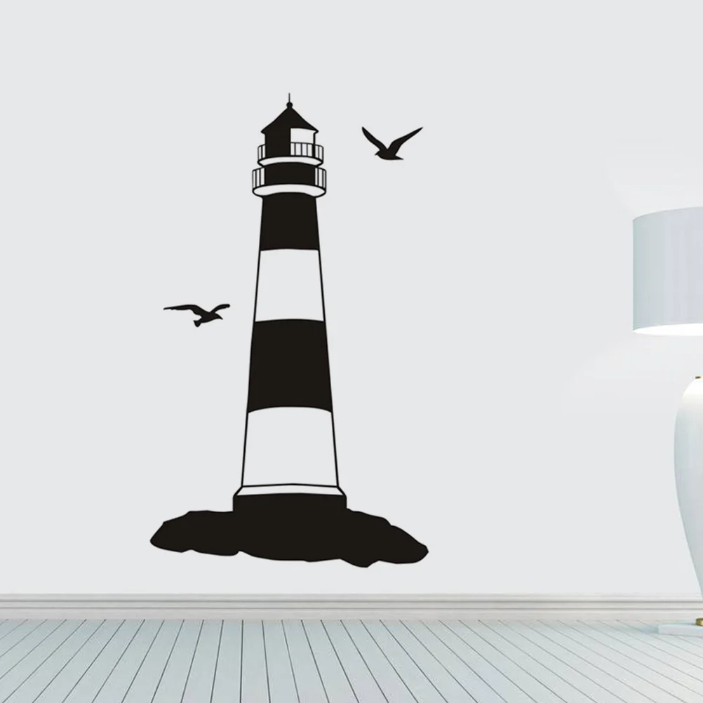 DIY Sticker Removable Lighthouse Wall Decal PVC Waterproof Self-adhesive Sticker for Home Living Room Mural Decor (Black)
DIY Sticker Removable Lighthouse Wall Decal PVC Waterproof Self-adhesive Sticker for Home Living Room Mural Decor (Black)