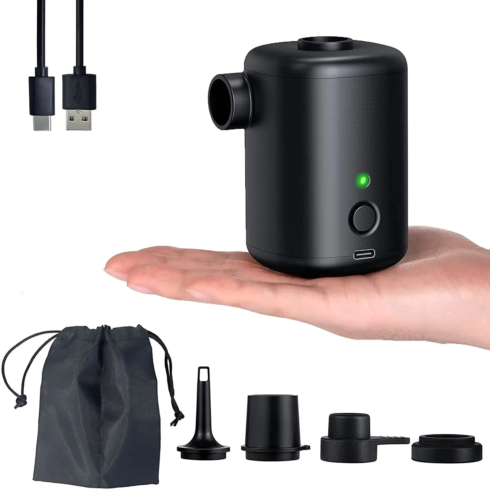 Outdoor Mini Air Pump For Mattress Mat Camping Portable Electric Inflator USB Charging Pillow Swimming Ring Inflatable Boat
Outdoor Mini Air Pump For Mattress Mat Camping Portable Electric Inflator USB Charging Pillow Swimming Ring Inflatable Boat