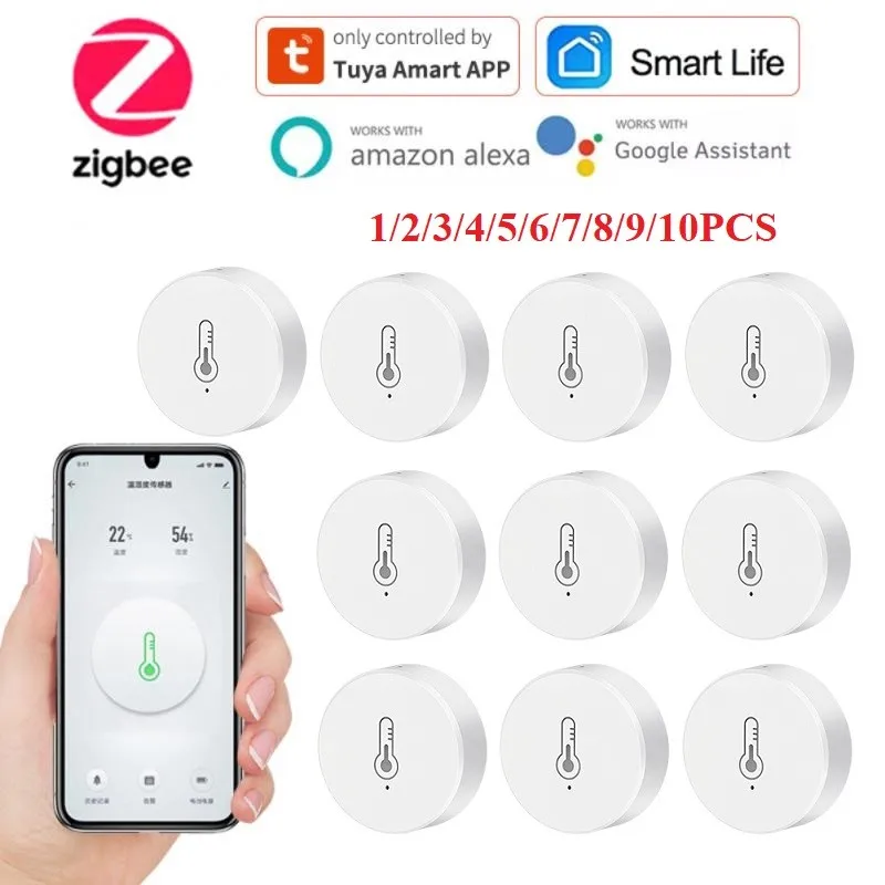 Aubess Zigbee Tuya Smart Temperature Humidity Sensor Battery Power Indoor Hygrometer Thermometer Detector Home Security Alexa
Aubess Zigbee Tuya Smart Temperature Humidity Sensor Battery Power Indoor Hygrometer Thermometer Detector Home Security Alexa