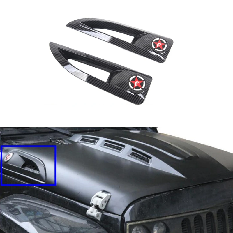 Боковая крышка для вентиляционного отверстия автомобиля из углеродного волокна для капота в стиле Мстителей для Jeep Wrangler JK 07-17
Боковая крышка для вентиляционного отверстия автомобиля из углеродного волокна для капота в стиле Мстителей для Jeep Wrangler JK 07-17