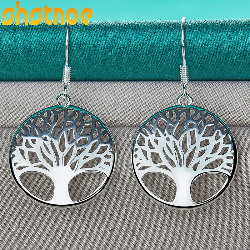 925 Sterling Silver Hollow Tree of Life Drop Earrings For Women Party Engagement Wedding Birthday Gift Fashion Jewelry
925 Sterling Silver Hollow Tree of Life Drop Earrings For Women Party Engagement Wedding Birthday Gift Fashion Jewelry