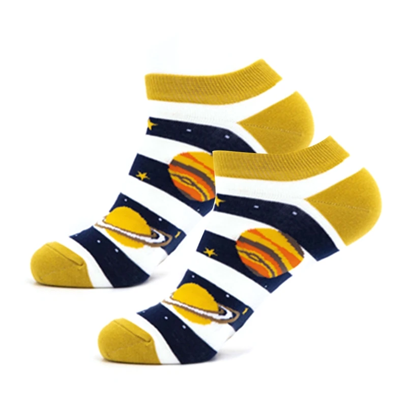 Men Invisible Casual Short Boat Socks Creative Planet Rocket Star Striped Printed Thickened Heel Colorful Cotton Hosiery
Men Invisible Casual Short Boat Socks Creative Planet Rocket Star Striped Printed Thickened Heel Colorful Cotton Hosiery