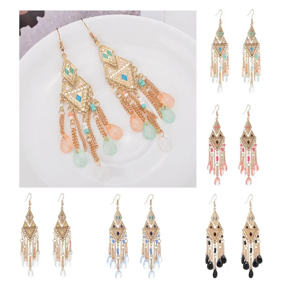 40%HOT1 Pair Lady Earrings Tassel Chain Shiny Faux Crystal Drop Earrings for Prom
40%HOT1 Pair Lady Earrings Tassel Chain Shiny Faux Crystal Drop Earrings for Prom