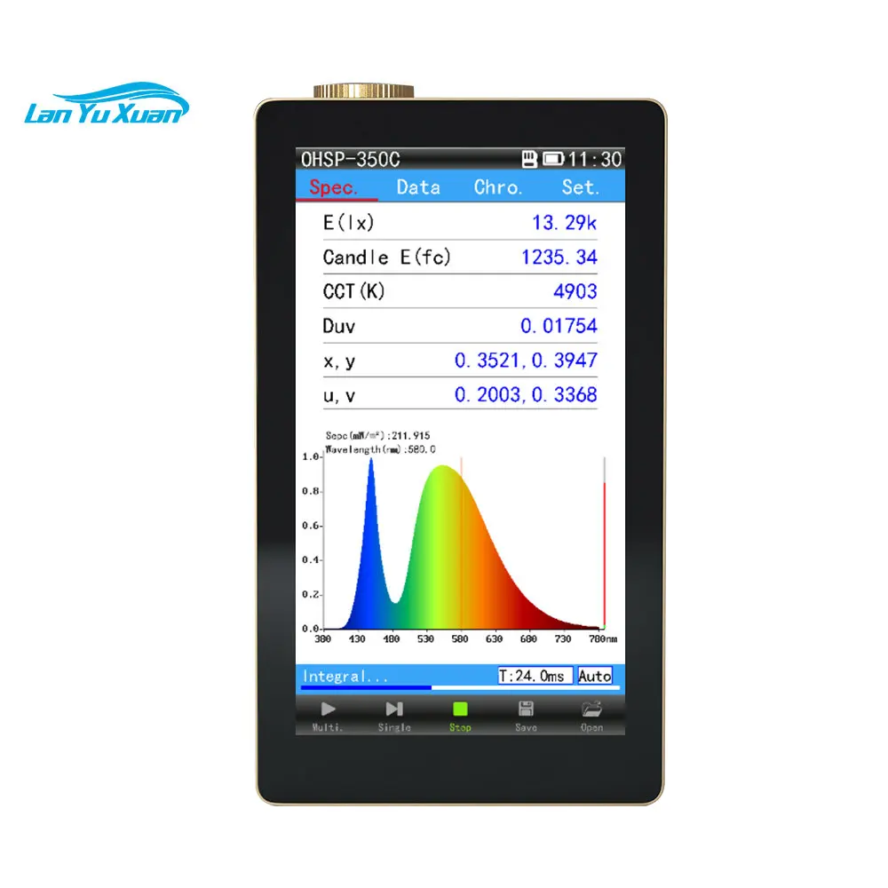 Handheld spectrometer OHSP350C LED light meter Portable Aluminum Alloy Colorimeter / Color Tester/Spectrometers For Sale 
Handheld spectrometer OHSP350C LED light meter Portable Aluminum Alloy Colorimeter / Color Tester/Spectrometers For Sale