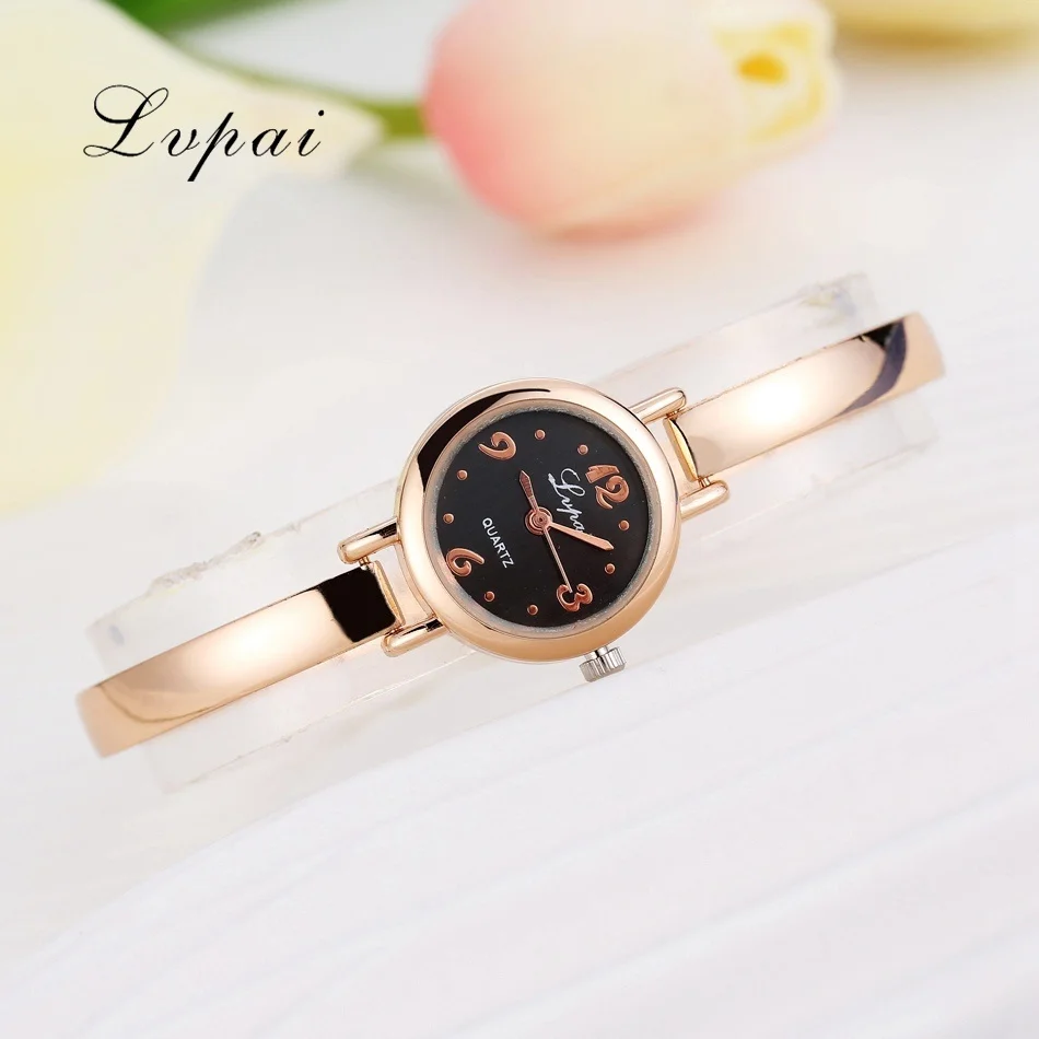 

Bracelet Luxury Watch Watch Women Fashion Dress Crystal Quartz Wristwatch Classic Gold Ladies Casual Watch Lvpai Top Brand