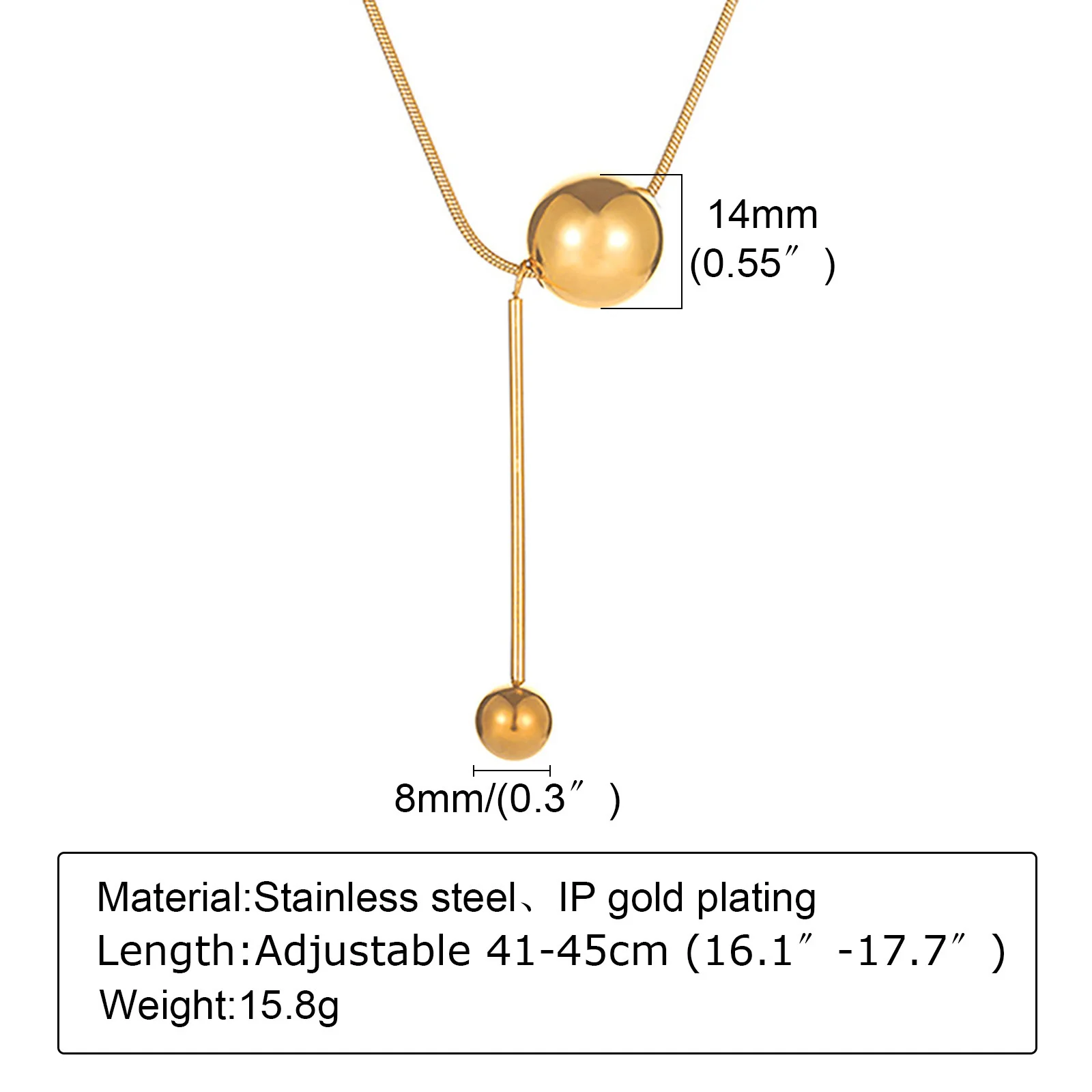 Vnox Stainless Steel Dual Ball Charm Necklace for Women, Gold Color Metal Heart Round Pendant, Minimalist Girl Neck Collar
Vnox Stainless Steel Dual Ball Charm Necklace for Women, Gold Color Metal Heart Round Pendant, Minimalist Girl Neck Collar
