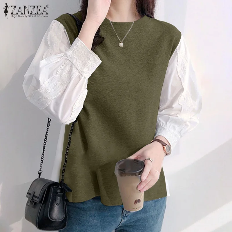 Women Casual Loose Top Holiday Baggy Solid Patchwork Shirt Blouse 2022 ZANZEA Women Spring 3/4 Sleeve Blouse Oversized Vintage
Women Casual Loose Top Holiday Baggy Solid Patchwork Shirt Blouse 2022 ZANZEA Women Spring 3/4 Sleeve Blouse Oversized Vintage