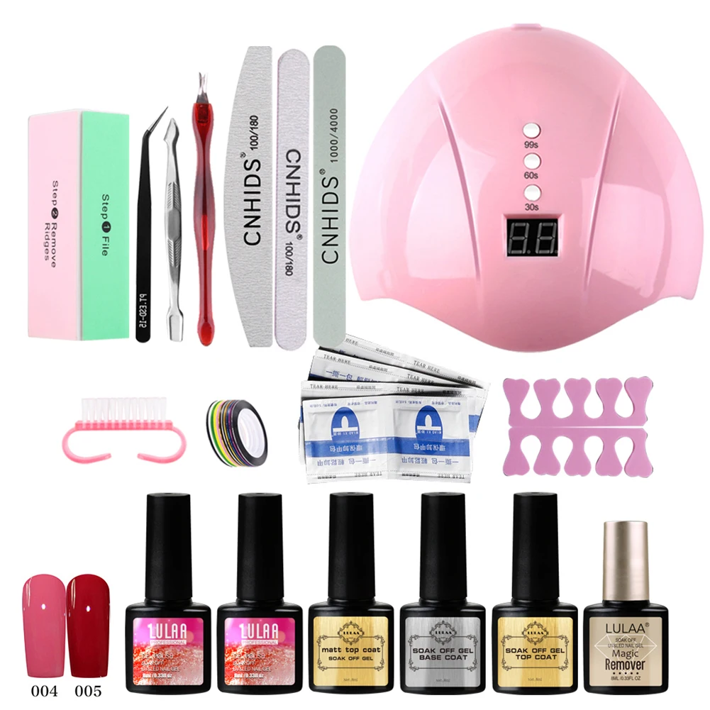 Nail Gel Polish Starter Set 36W UV Nail Lamp(optional) Base Top Coat Cuticle Pusher All-in-one Kit Set Nail Tools
Nail Gel Polish Starter Set 36W UV Nail Lamp(optional) Base Top Coat Cuticle Pusher All-in-one Kit Set Nail Tools