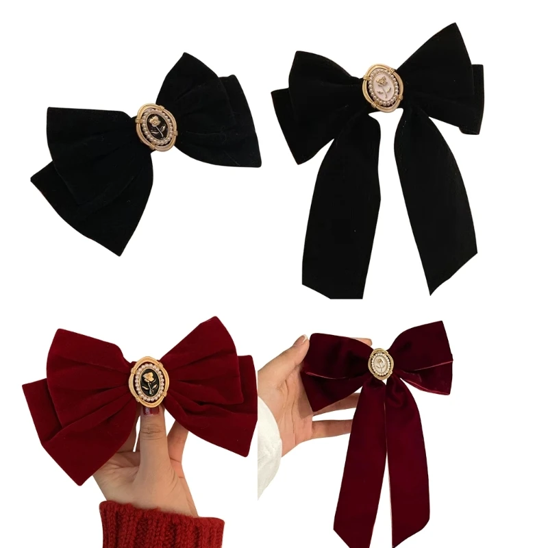 Бархатный зажим для волос в форме банта в стиле 1920-х, украшение для конского хвоста, зимний головной убор, женские аксессуары для волос, изящ...
Бархатный зажим для волос в форме банта в стиле 1920-х, украшение для конского хвоста, зимний головной убор, женские аксессуары для волос, изящ...