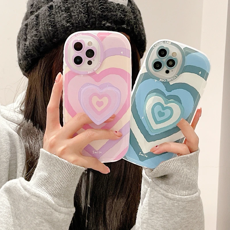 Korea Cute Striped Love Heart Holder Stand Phone Case For iPhone 11 12 13 Pro Xs Max Xr X 7 8 Puls SE Cute Shockproof Back Cover
Korea Cute Striped Love Heart Holder Stand Phone Case For iPhone 11 12 13 Pro Xs Max Xr X 7 8 Puls SE Cute Shockproof Back Cover