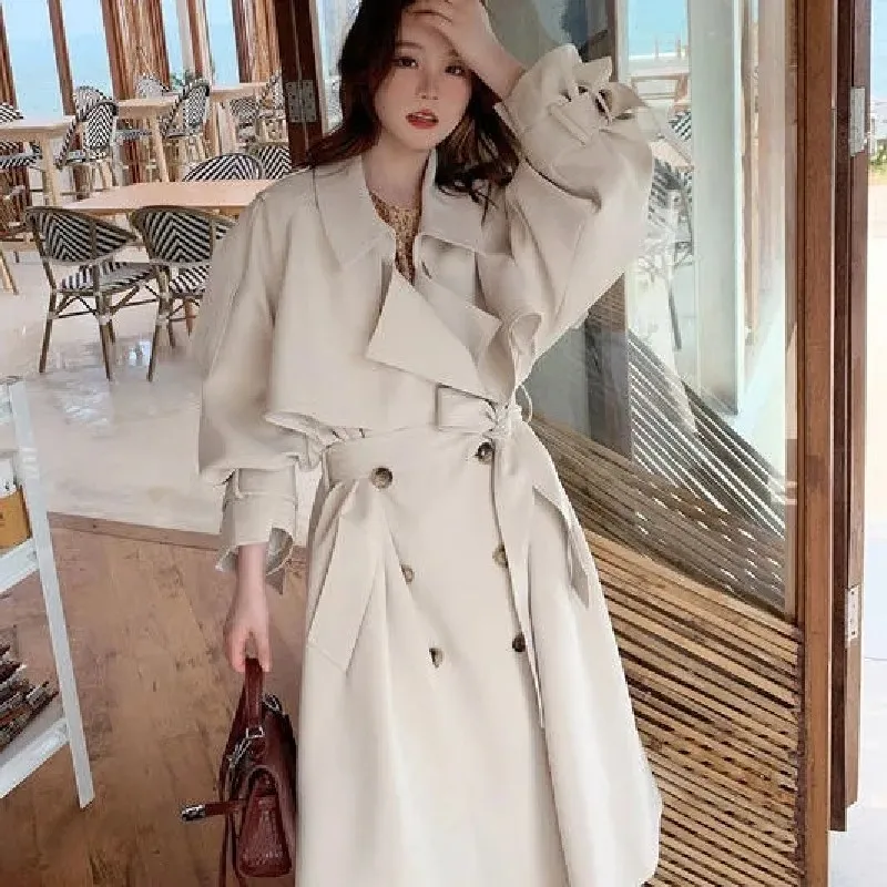 Women's Windbreaker 2022 Spring Autumn Jackets New Mid Length Suit Collar Loose Over The Knee Slim British Style Trench Coats
Women's Windbreaker 2022 Spring Autumn Jackets New Mid Length Suit Collar Loose Over The Knee Slim British Style Trench Coats