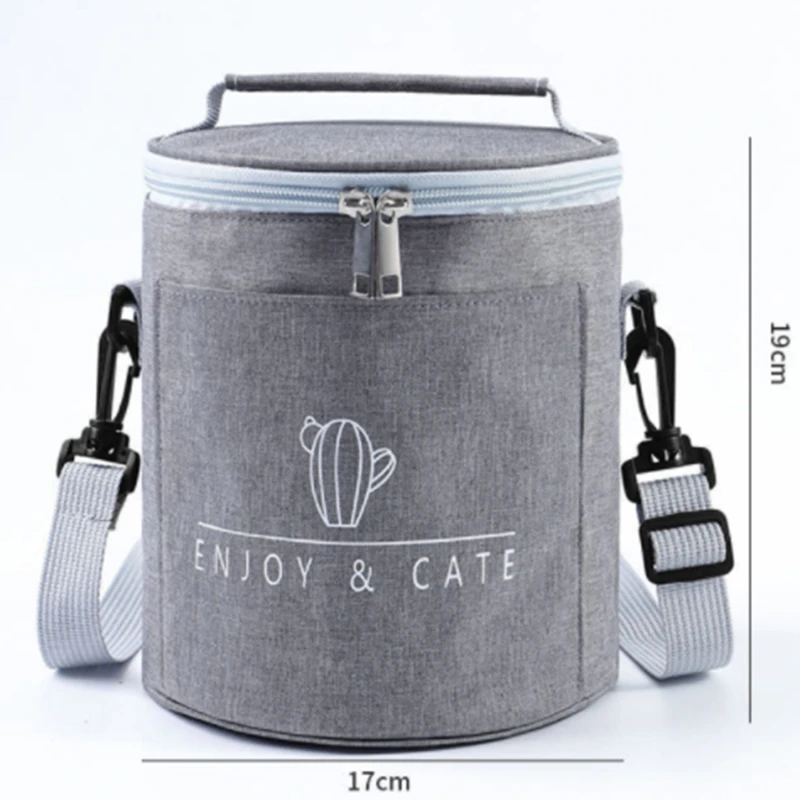 Portable Lunch Bag Large-Capacity Fresh-Keeping Thickened Lunch Box Bag Round Barrel Aluminum Foil Insulation Bag 2022 New
Portable Lunch Bag Large-Capacity Fresh-Keeping Thickened Lunch Box Bag Round Barrel Aluminum Foil Insulation Bag 2022 New