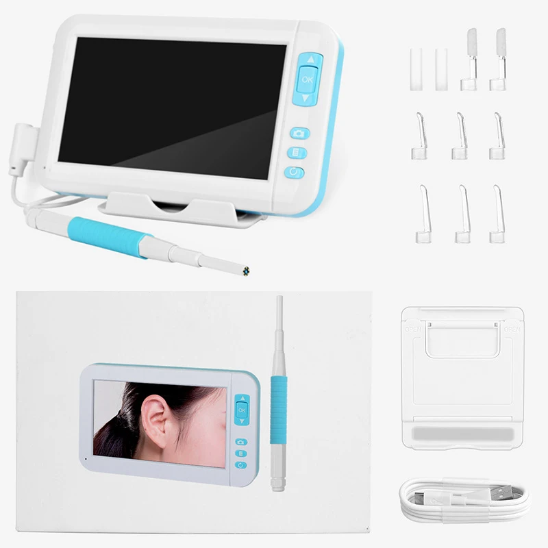 Otoscope Endoscope Camera 5.5MM Len 1080P Diagnostic Kit Ear Spoon Cleaning HD Screen Mini Ear Protector Picker Tool Health Care
Otoscope Endoscope Camera 5.5MM Len 1080P Diagnostic Kit Ear Spoon Cleaning HD Screen Mini Ear Protector Picker Tool Health Care
