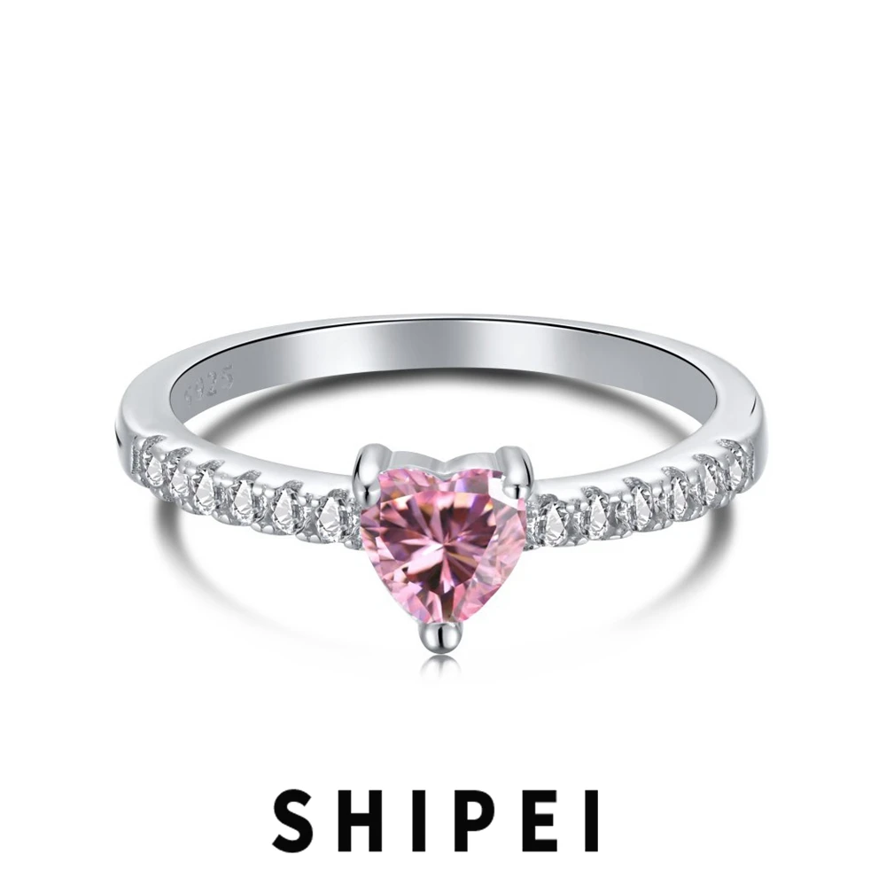 SHIPEI Solid 925 Sterling Silver Love Heart Cut Pink Sapphire White Sapphire Ring Wedding Engagement Ring for Women Wholesale
SHIPEI Solid 925 Sterling Silver Love Heart Cut Pink Sapphire White Sapphire Ring Wedding Engagement Ring for Women Wholesale