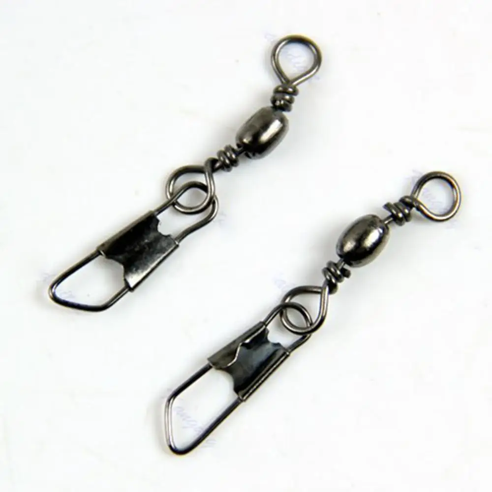 100Pcs/pack Carbon Steel Plate Brass Barrel Swivel Solid Rings Fishing Pin Connector With Interlock Snap Fishhooks Pesca 
100Pcs/pack Carbon Steel Plate Brass Barrel Swivel Solid Rings Fishing Pin Connector With Interlock Snap Fishhooks Pesca