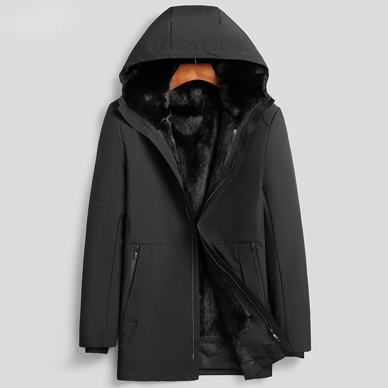 Hooded 100% Real Mink Liner Jacket Men Autumn 2023 Men's Winter Parka Warm Rabbit Fur Sleeve Coat Veste Homme Gxy853
Hooded 100% Real Mink Liner Jacket Men Autumn 2023 Men's Winter Parka Warm Rabbit Fur Sleeve Coat Veste Homme Gxy853