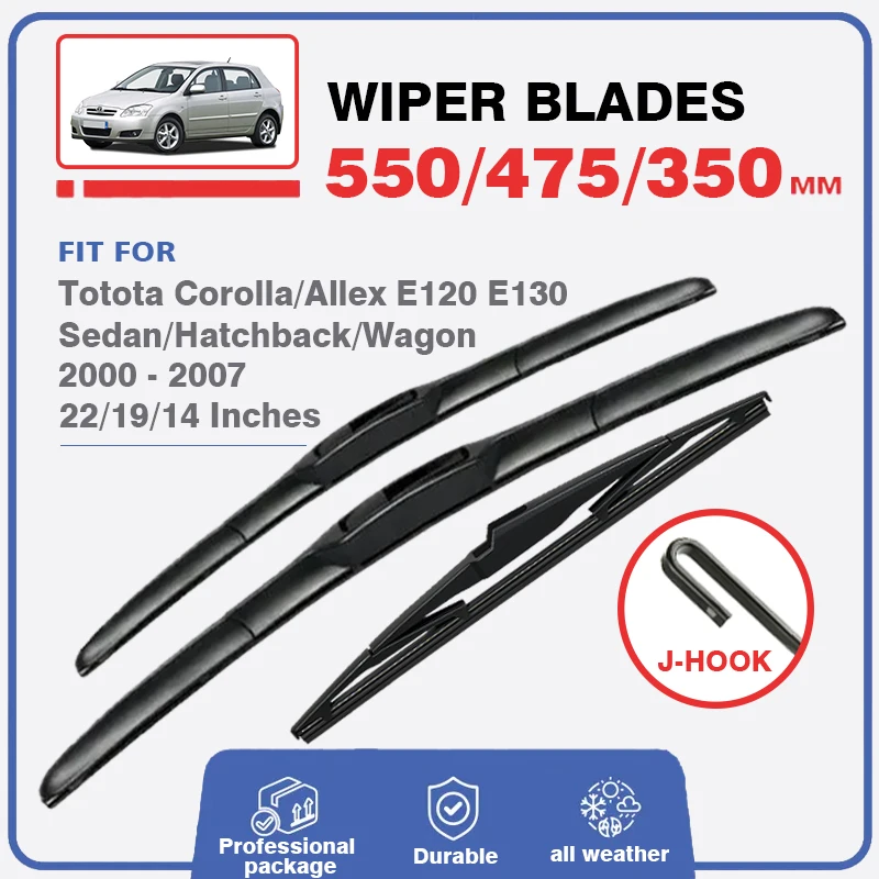 Front Rear Wiper Blades Set For Toyota Corolla Allex E120 E130 Hatchback Wagon 2001-2007 Windscreen Windshield Window 22"19"14"
Front Rear Wiper Blades Set For Toyota Corolla Allex E120 E130 Hatchback Wagon 2001-2007 Windscreen Windshield Window 22"19"14"