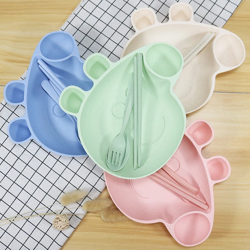 4Pcs/Set Wheat Straw Baby Dishes Tableware Set Platos Baby Feeding Plate Training Bowl Spoon Fork
4Pcs/Set Wheat Straw Baby Dishes Tableware Set Platos Baby Feeding Plate Training Bowl Spoon Fork