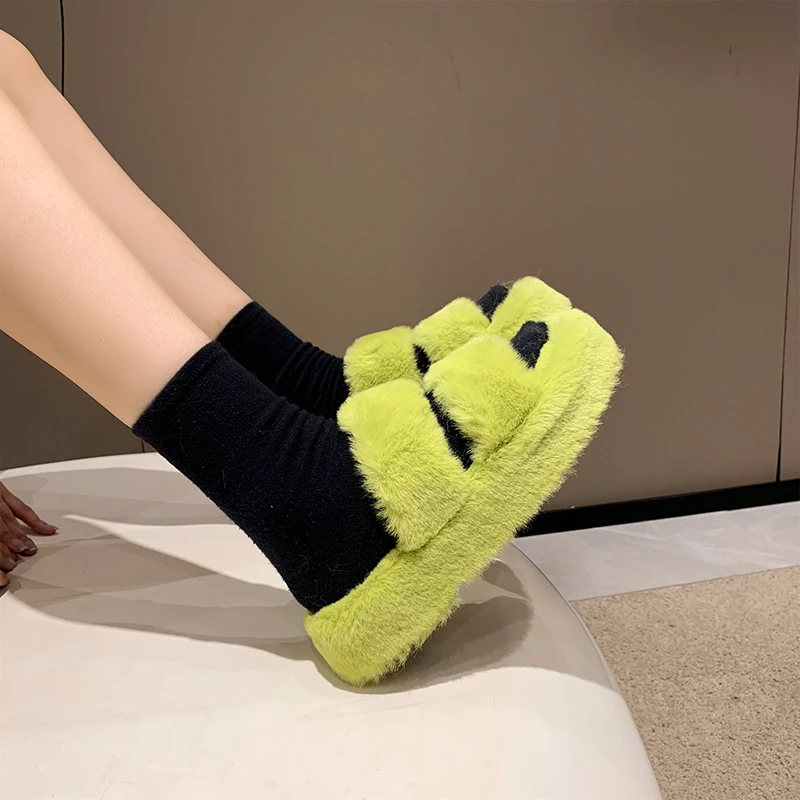 Winter Women House Furry Slippers Fashion Faux Fur Warm Shoes Slip On Flats Female Home Slides Black Plush Indoor
Winter Women House Furry Slippers Fashion Faux Fur Warm Shoes Slip On Flats Female Home Slides Black Plush Indoor