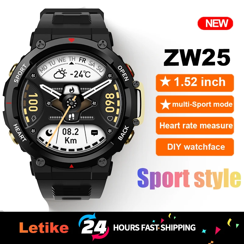 

Letike ZW25 Sport Smart Watch Men SmartWatch NFC Bluetooth Call heart rate measure sleep monitoring Sport Fitness PK Huawei