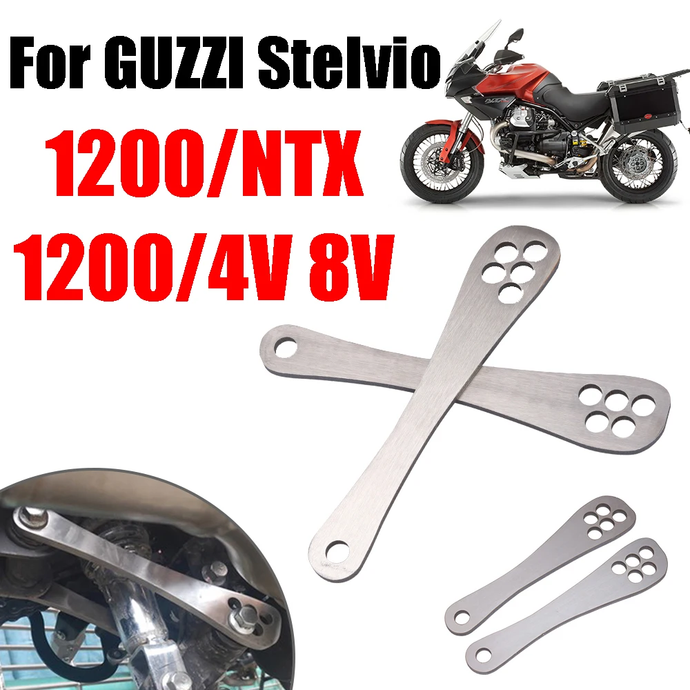 

Motorcycle Rear Suspension Shock Absorber Cushion Drop Lowering Rising Links For MOTO GUZZI Stelvio 1200 NTX 4V 8V Accessories