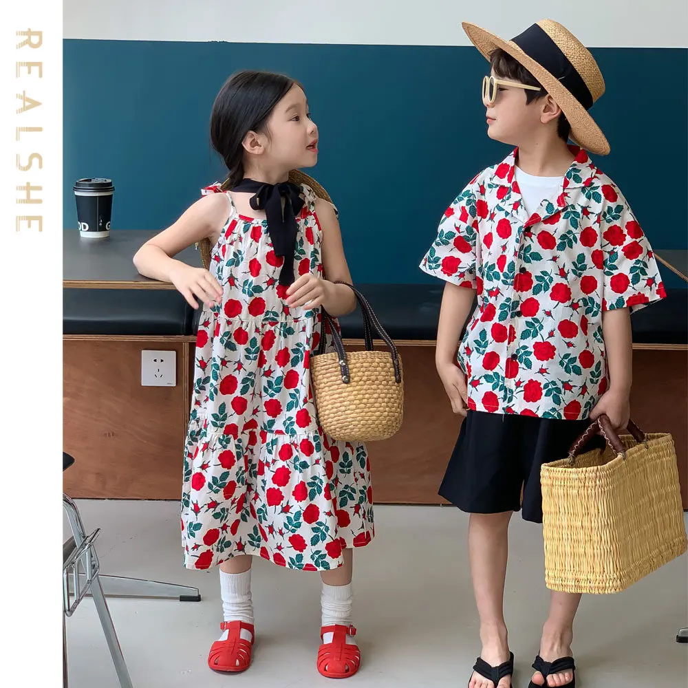 Girls Dresses Boys Shirts 2023 New Summer Kids Baby Flowers Print Costumes Floral Clothing Princess Dress Vestidos
Girls Dresses Boys Shirts 2023 New Summer Kids Baby Flowers Print Costumes Floral Clothing Princess Dress Vestidos