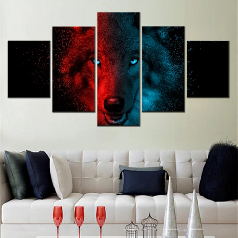 5 Pieces Wall Art Canvas Animals Wolf Poster Painting Wallpaper For Living Room Picture Print Bedroom Home Decoration Gifts
5 Pieces Wall Art Canvas Animals Wolf Poster Painting Wallpaper For Living Room Picture Print Bedroom Home Decoration Gifts