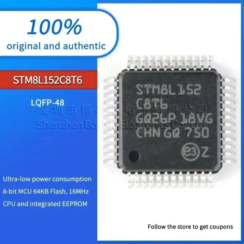 Оригинальный STM8L152C8T6 Новое качество
Оригинальный STM8L152C8T6 Новое качество