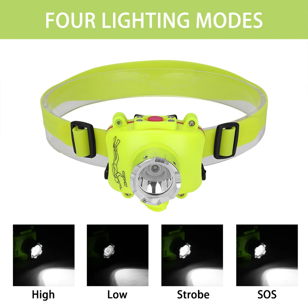 120LM Waterproof Headlight Portable Swimming Diving Head Light Torch Adjustable with Headband Lighting Tools Hunting
120LM Waterproof Headlight Portable Swimming Diving Head Light Torch Adjustable with Headband Lighting Tools Hunting