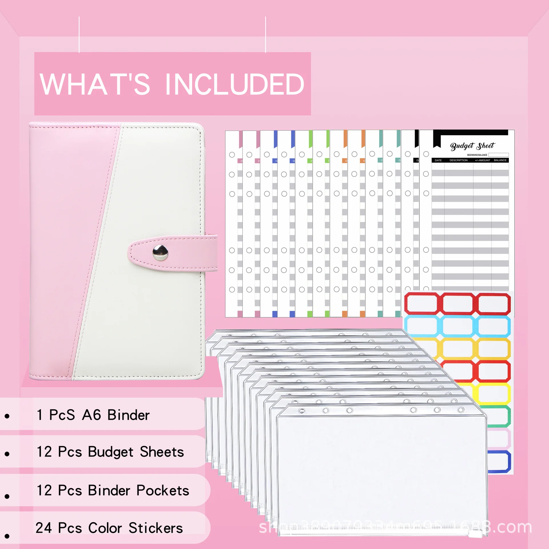 A6 Binder Pu Budget Planner Refillable Notebook Covers 6 Holes Binder Pockets PVC Zipper Money Saving Envelope Budget Binder
A6 Binder Pu Budget Planner Refillable Notebook Covers 6 Holes Binder Pockets PVC Zipper Money Saving Envelope Budget Binder